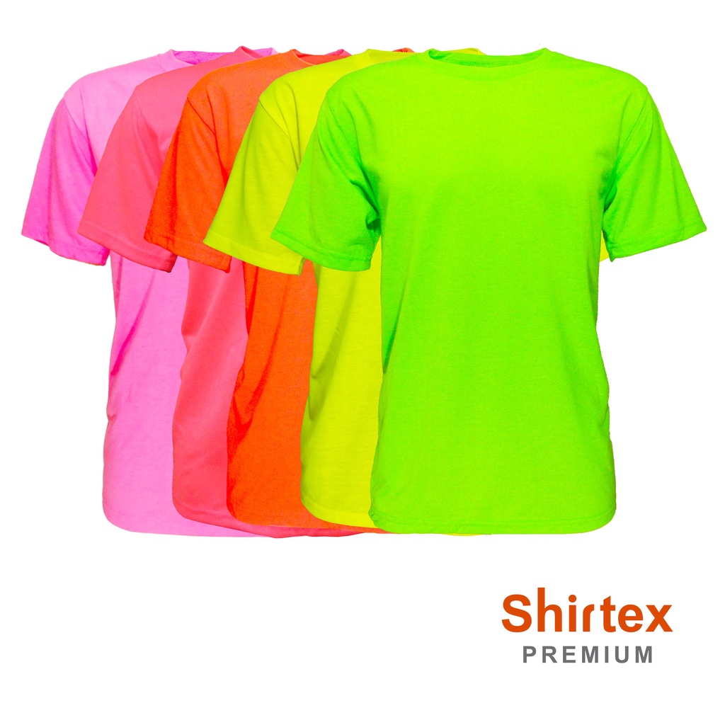 Neon Color T Shirts Casual Wear SHIRTEX PREMIUM RED LABEL 155GSM Shopee Philippines