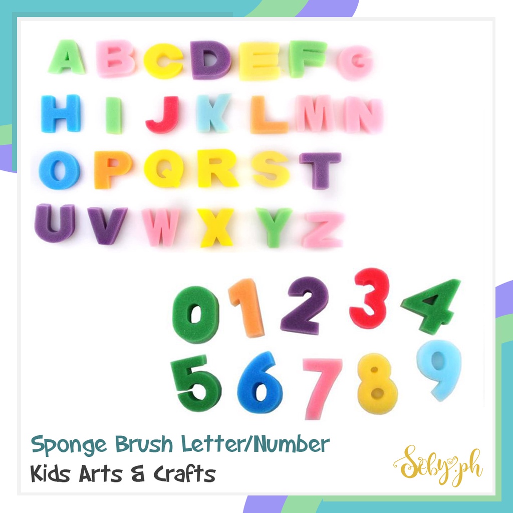 SOBY PH- Alphabet Letters / Number Sponge Kids DIY Painting Crafts ...