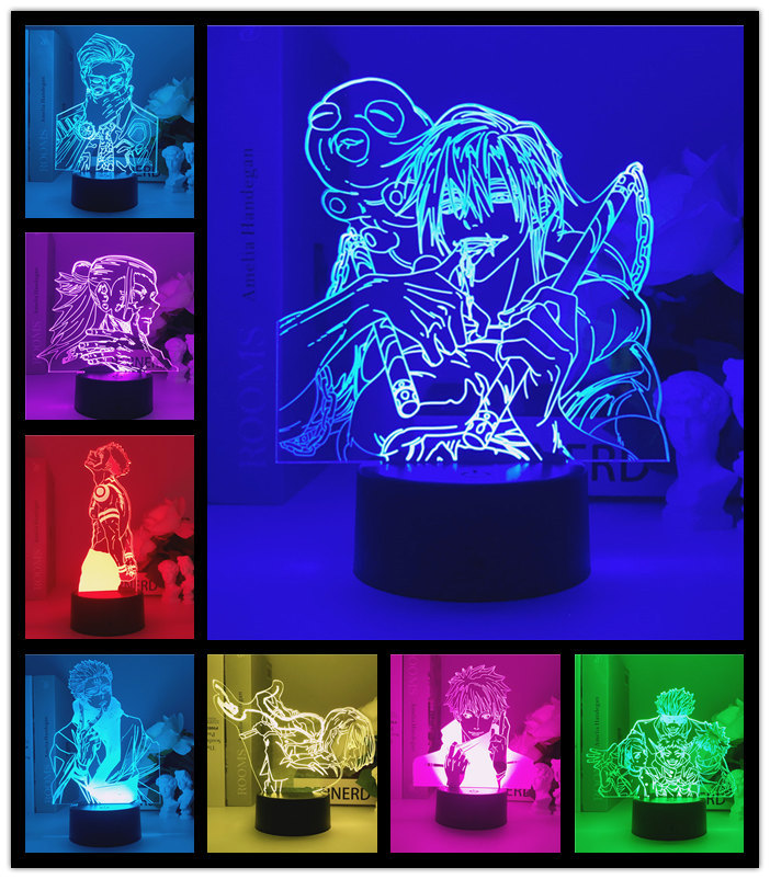 Anime Jujutsu Kaisen Night Light Anime USB 3D Lamp LED Office Desk ...