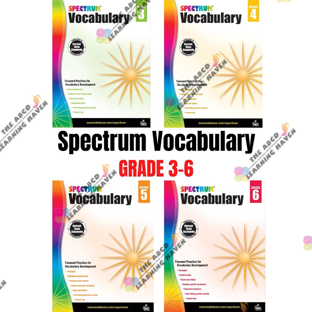 SPECTRUM Vocabulary Workbook (Grade 36) Shopee Philippines