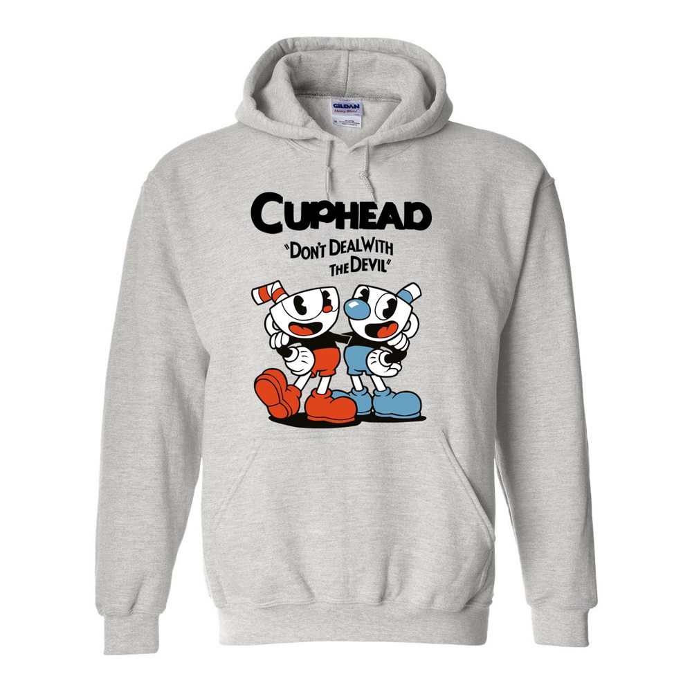 In Stock Game Cuphead Hoodie Cuphead & Mugman Black Hooded Jacket ...