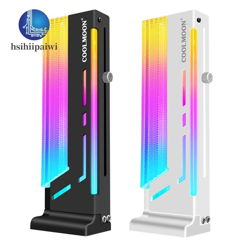COOLMOON Graphics Card Holder 5V ARGB Vertical Graphics Stand GPU ...