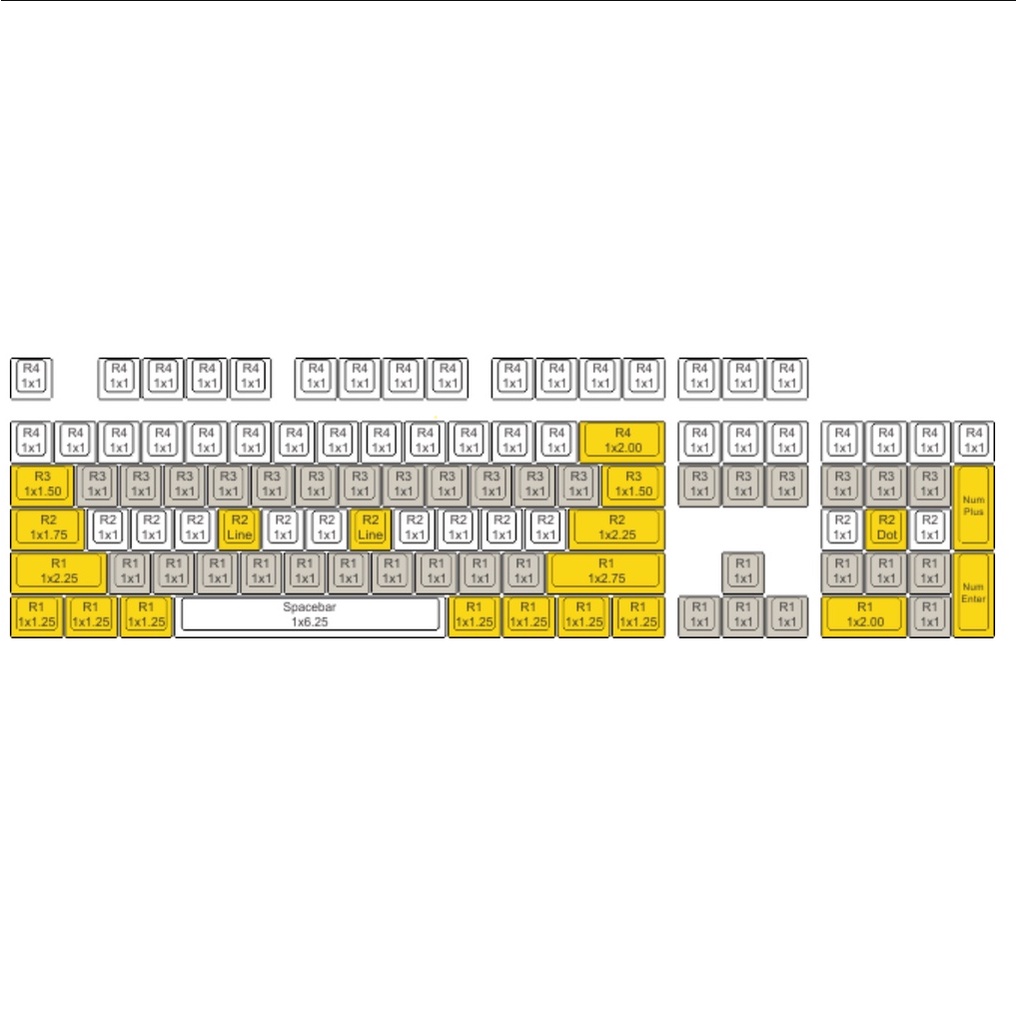 Transparent Black ABS Keycaps Mechanical keyboard Matte Backlit For R4 ...