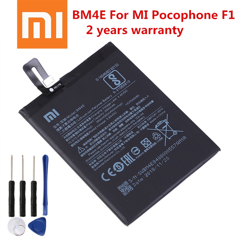 2023 Original Xiaomi Replacement Battery Bm4e For Xiaomi Mi Pocophone F1 Poco F1 Authentic Phone 3578