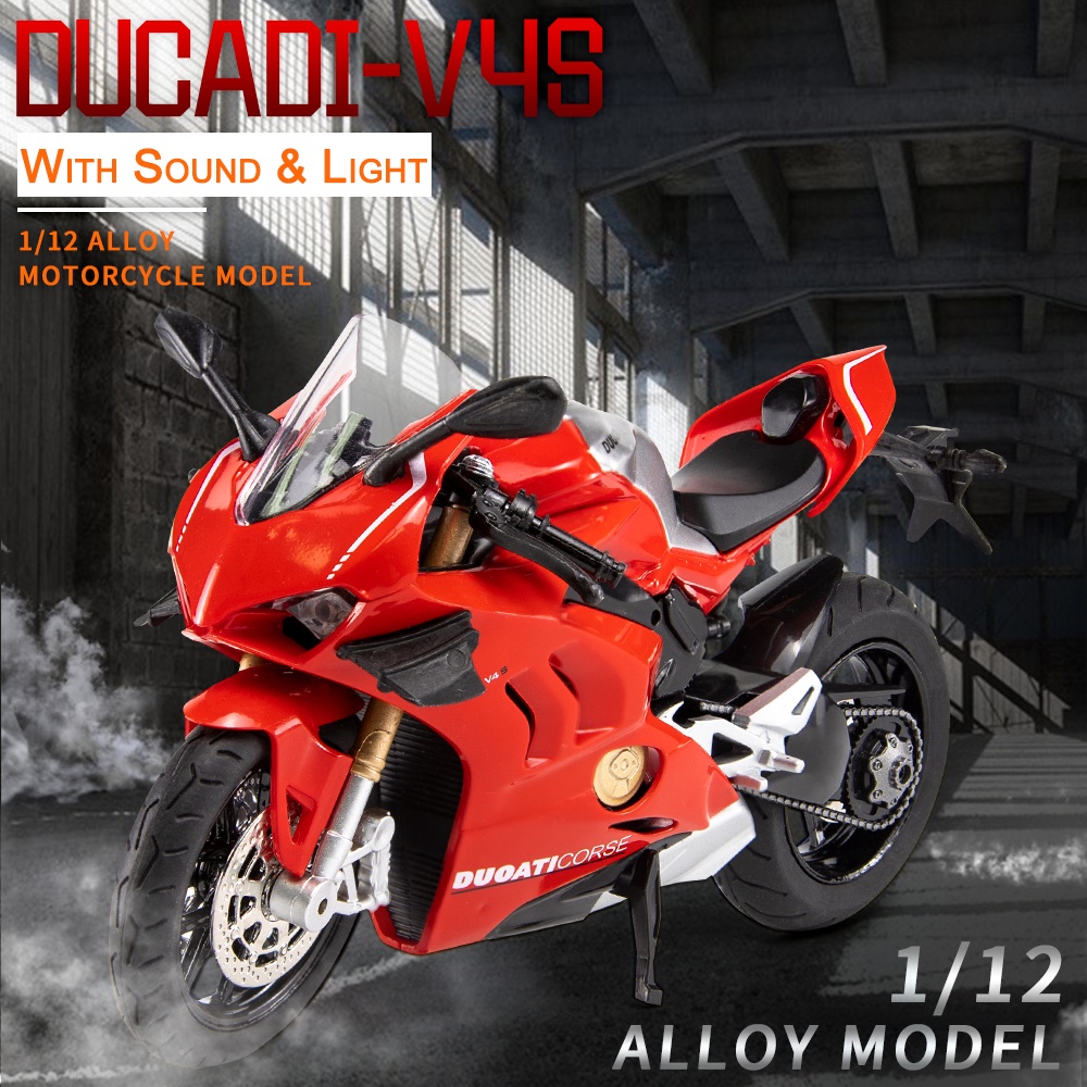1:18 Scale Ducati V4S Street Fighter Alloy Motorcycle Model - Limited Edition