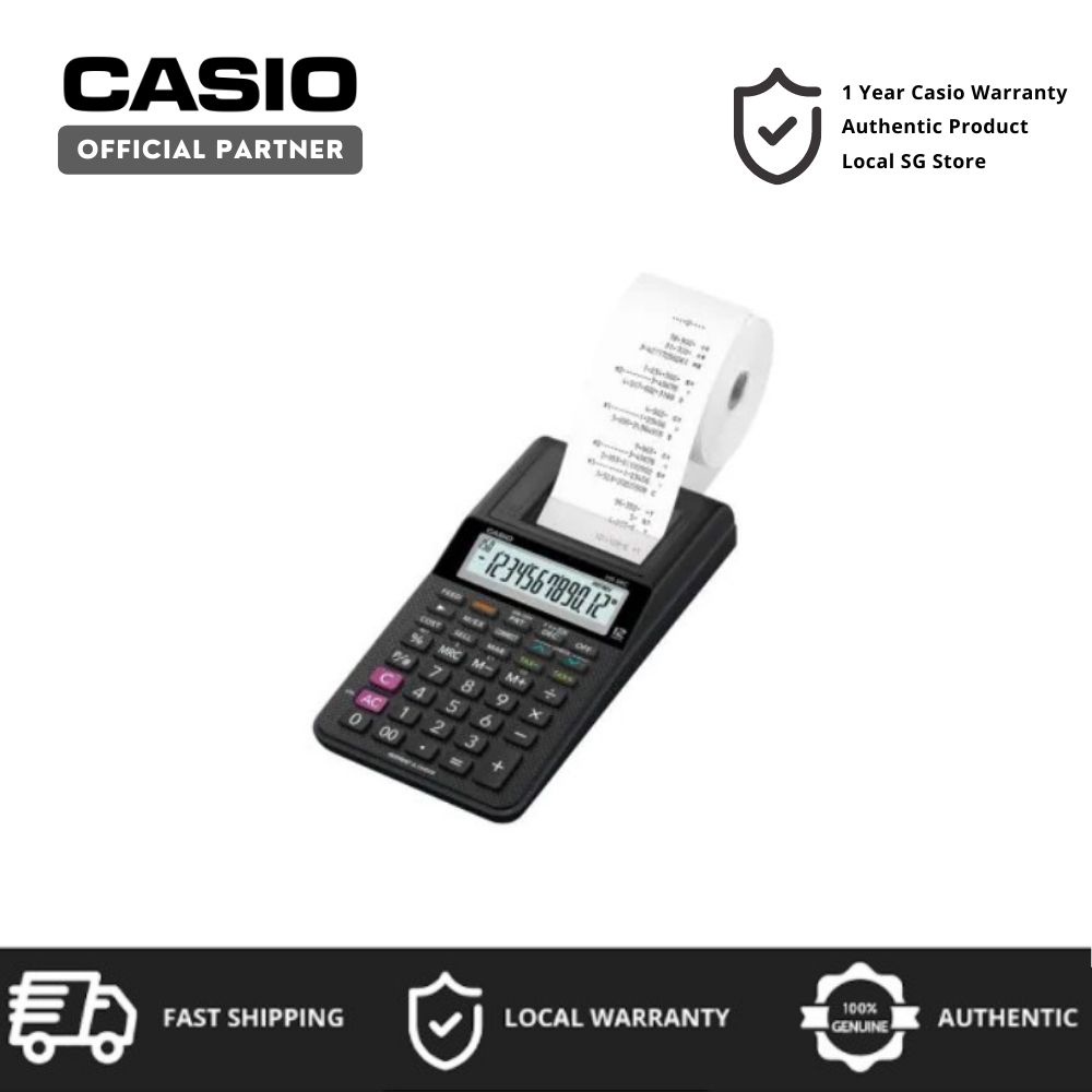 Casio Mini Printing Calculator HR8RC (Black) Shopee Philippines