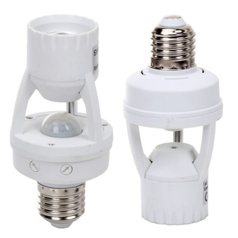 360 Degrees PIR Induction Motion Sensor IR Infrared Human E27 Plug ...