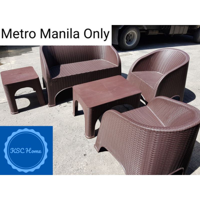 Rattan sala deals set plastic