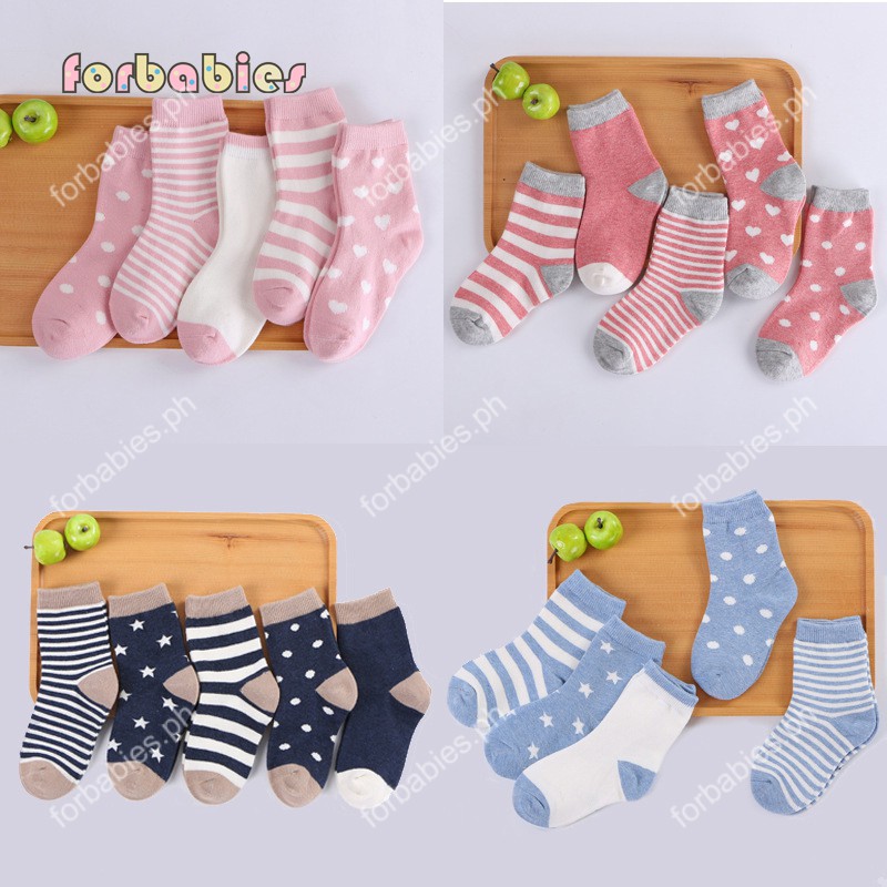 5 pairs/set Cute Soft Infant Kids Cotton Baby Socks newborn 0-6years ...