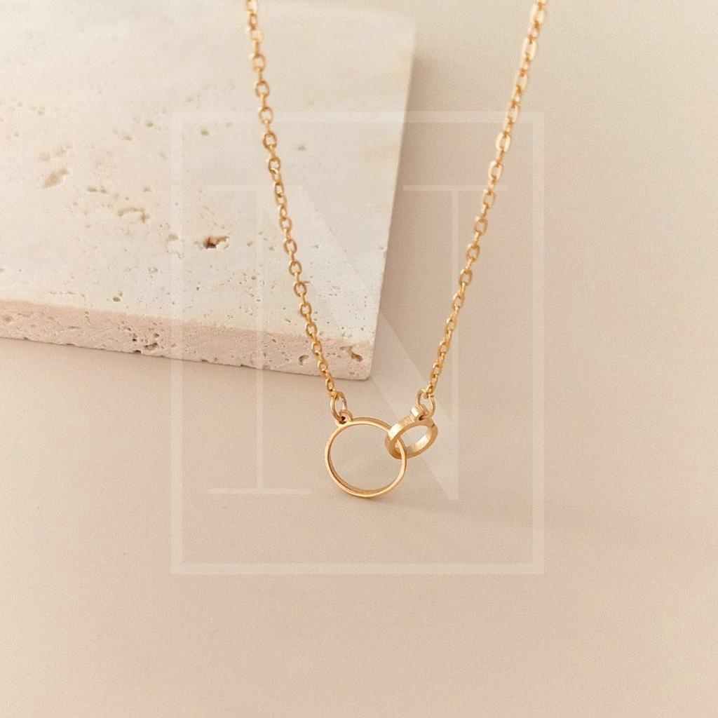 Neutrals.mnl (Non Tarnish) Round Eternity Necklace Gold plated Hypoallergenic Shopee