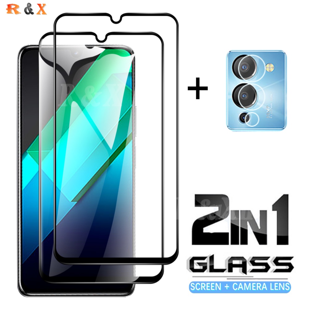 2 In 1 Temperd Glass Film For Infinix Note 12 G96 Zero 30 Hot 30 Play 11s Nfc Hot 12 Play 11play