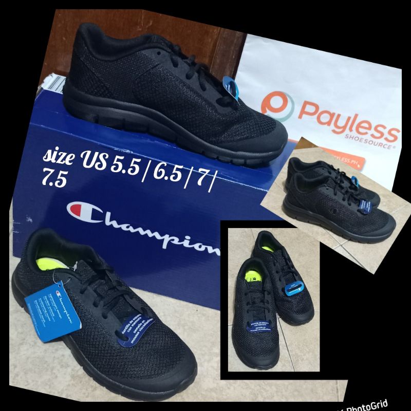 Payless black champion store shoes