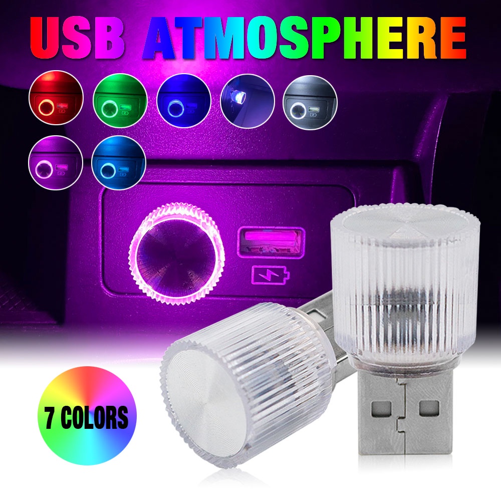 1pcs Mini USB LED Light RGB Car LED Interior Lighting DC 5V Smart USB ...