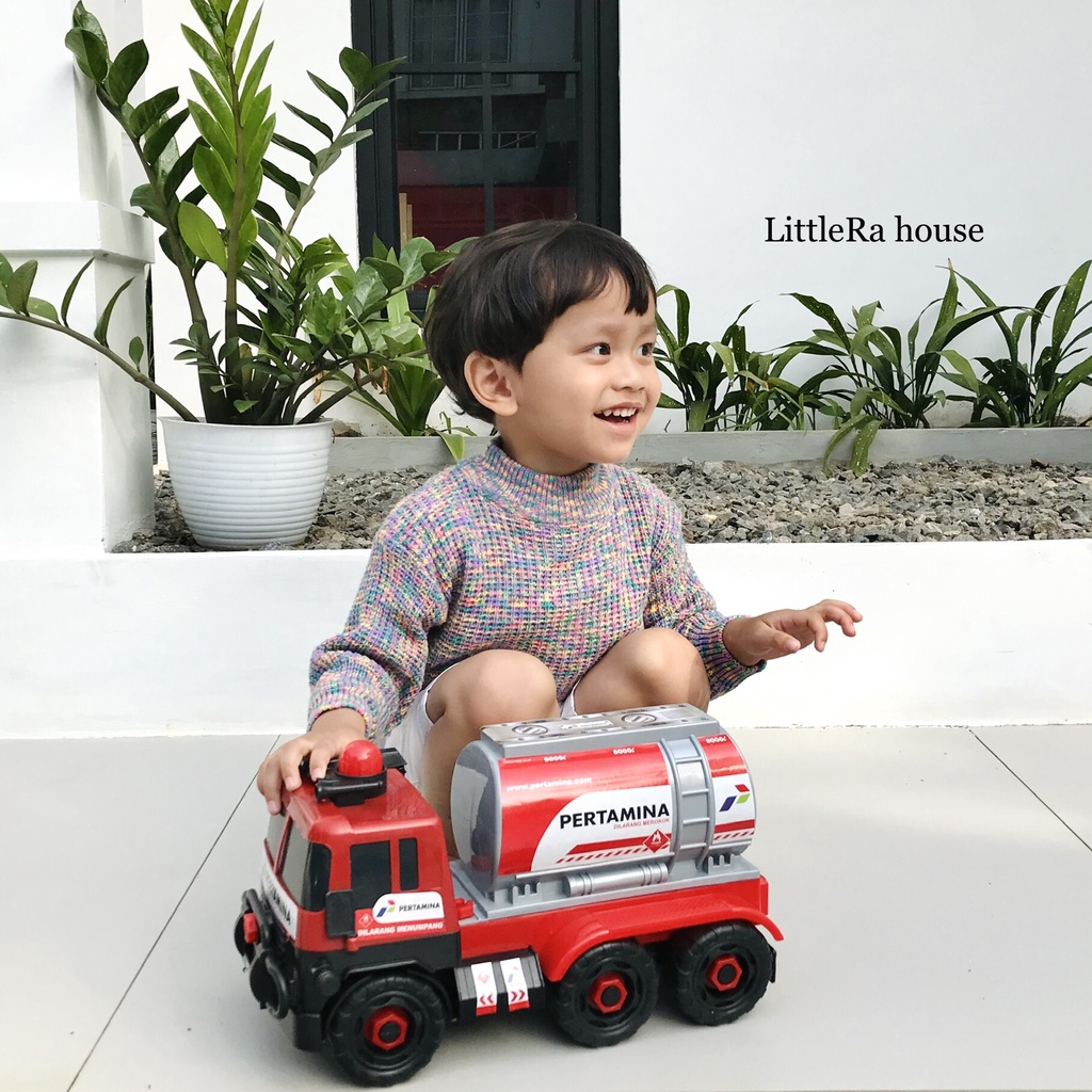 Pertamina Push Truck Toy Car Truck Can Be Disassembled And Installed