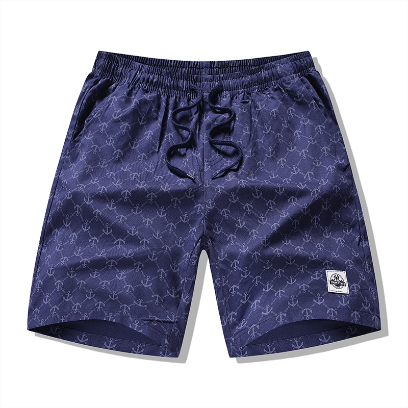 8305#urban short Men's trendy casual color shorts printed hello packet