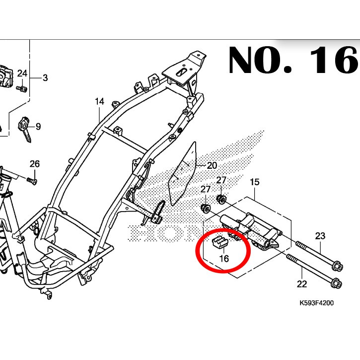 BEAT /CLICK 150i RUBBER LINK STOPPER GENUINE (50352K59A10)Motorcycle