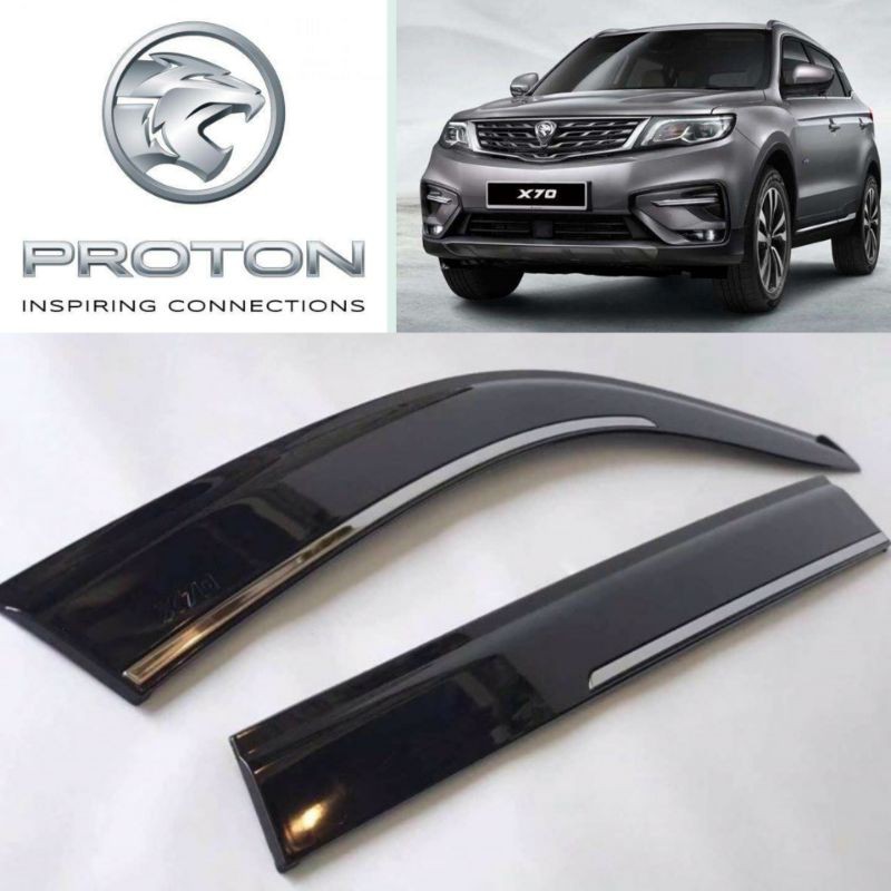 Proton X70 injection door Visor with Stainless Steel lining x-70 window ...