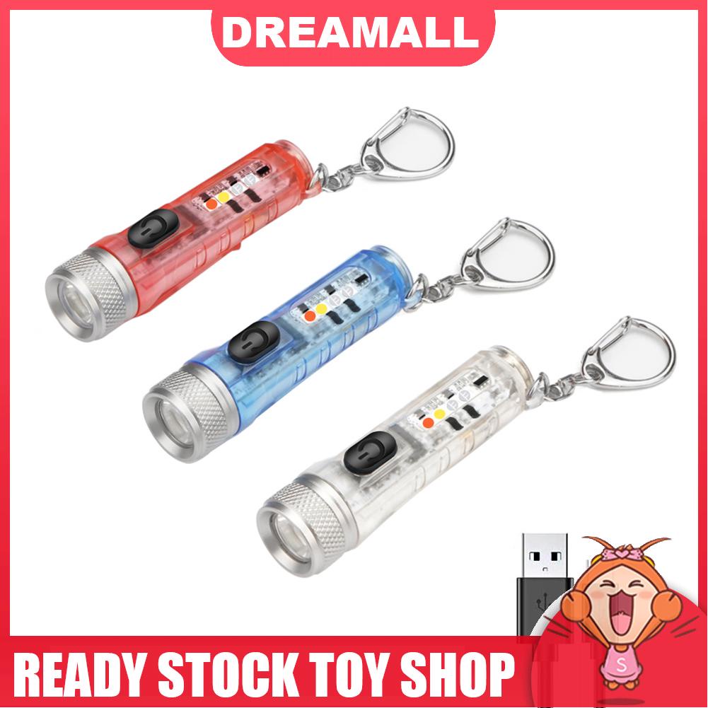 *hot∞*Rechargeable Mini LED Flashlight Keychain Pocket Light Waterproof