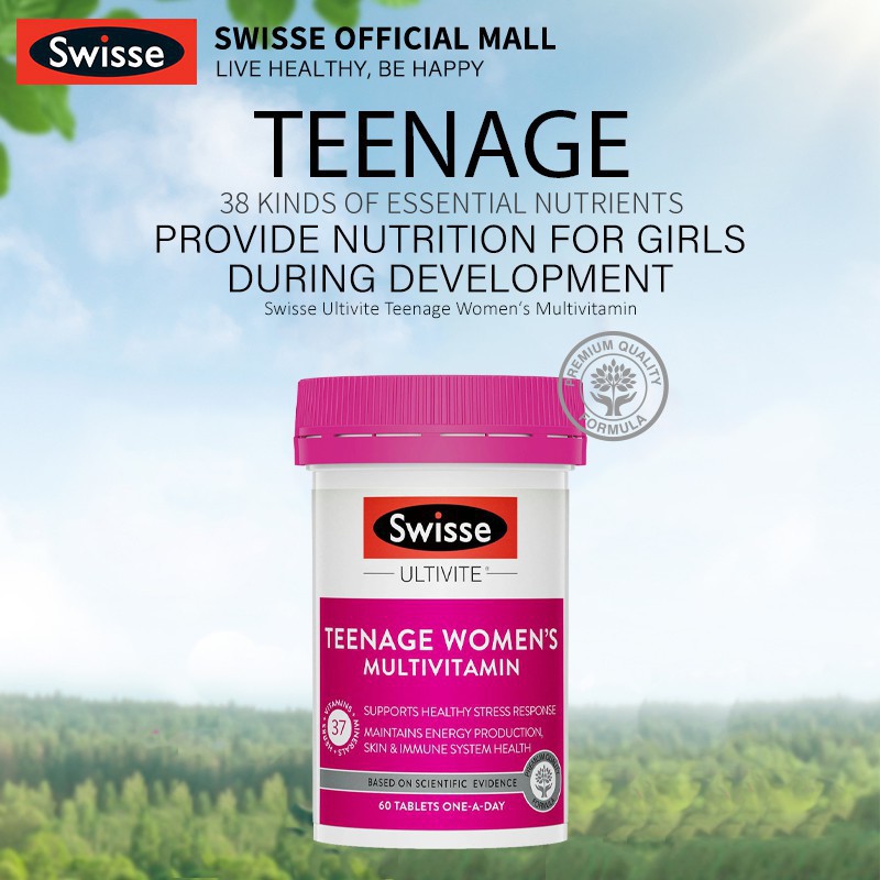 Swisse Teenage Women's Ultivite Multivitamins Energy Support Immune ...