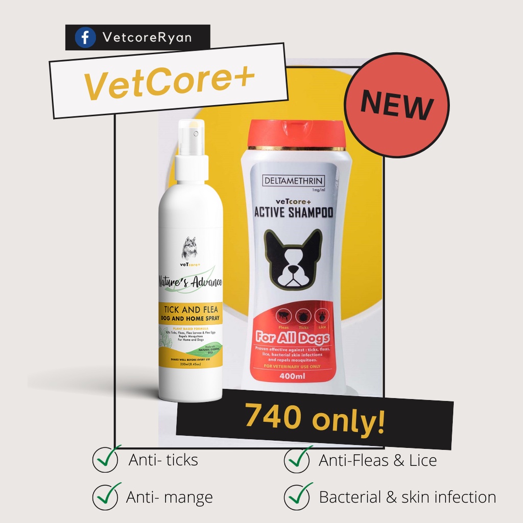 Vetcore Shampoo & Spray | Shopee Philippines