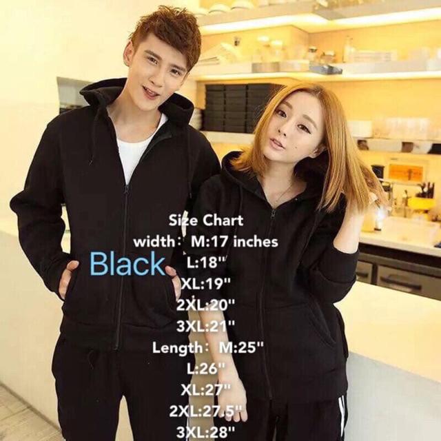 Sunshine Unisex Cotton Hoodie Jacket Solid Color Makapal Couple Jacket Pullover Shopee Philippines