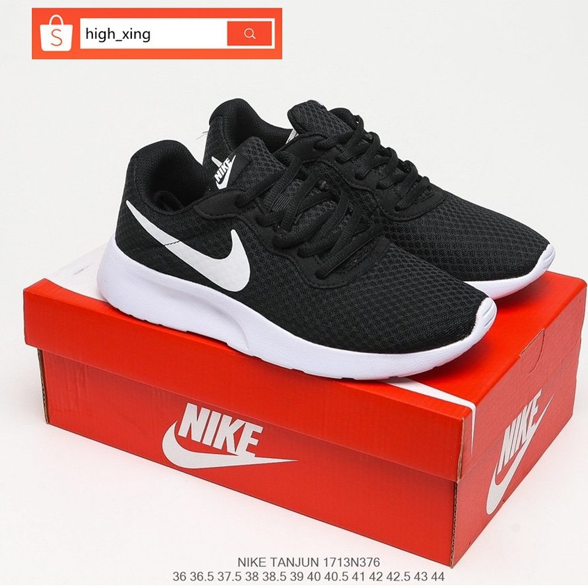 Nike tanjun black white original sale