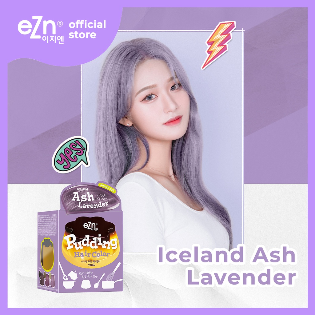 eZn Pudding Hair Color Iceland Ash Lavender (70 ml) Self Hair Dye DIY