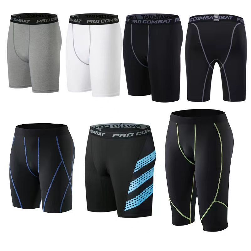 Men Leggings Base Layer Skinny Compression Sports Shorts Gym