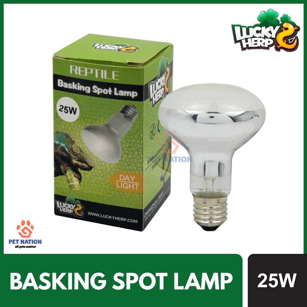 LUCKY HERP Reptile Heat Lamp Bulb, 2 Pack 25W Basking Spot Light For Tortoise D3, E27 Reptile Basking Lamp For Lizard, Snake, Chick, Dog