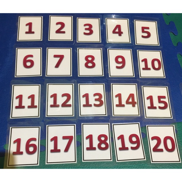 ※Laminated Flashcards (Numbers 1-20) # laminated educational charts ...