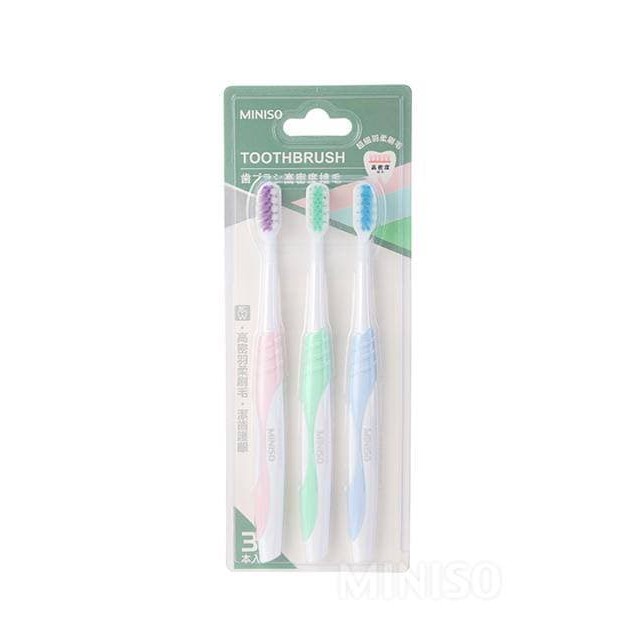 MINISO Ultra Comfort Dense Bristles Toothbrush(3 Counts) | Shopee ...