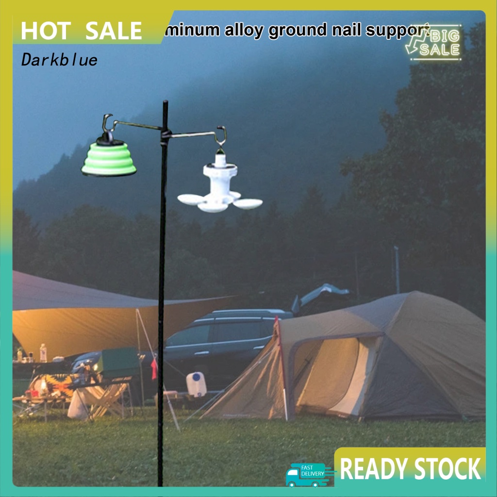 Camping Lamp Bracket Outdoor Folding Lamp Pole Detachable Ground
