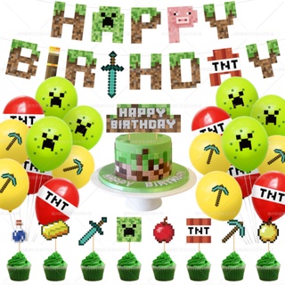 Shop minecraft happy birthday banner for Sale on Shopee Philippines