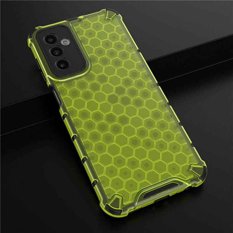 Samsung Galaxy M23 5G Case Hard Silicone Honeycomb Clear