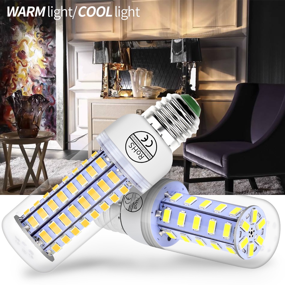 E27 LED Light E14 Corn Bulbs 5730 SMD Bumbilya GU10 Candle Lamp 5W 7W ...