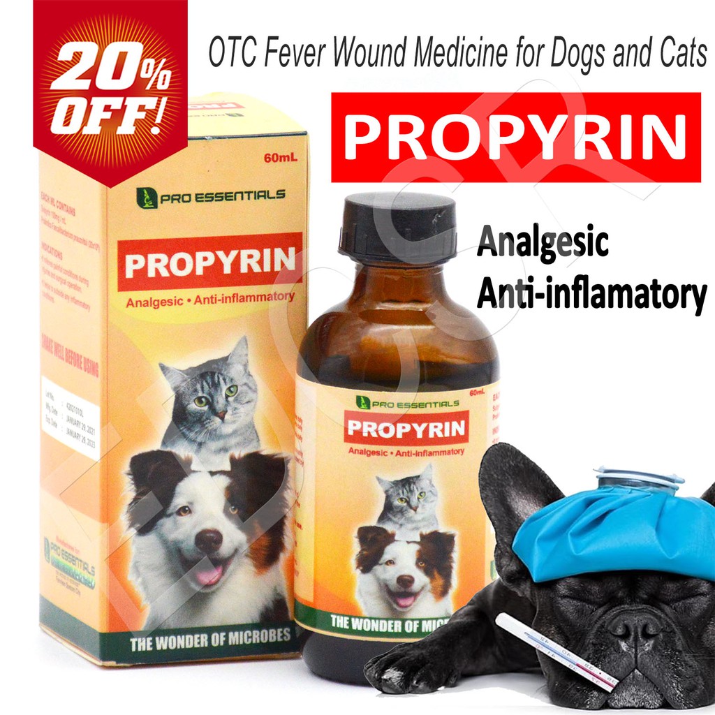 Propyrin Analgesic OTC Fever Wound Medicine for Dogs and Cats - 60ml ...