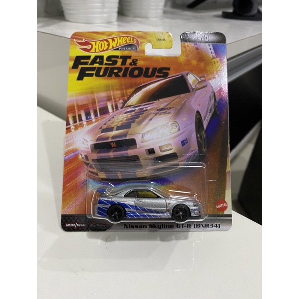 Hot Wheels Premium Nissan Skyline GT-R BNR34 R34 Fast & Furious Imports ...