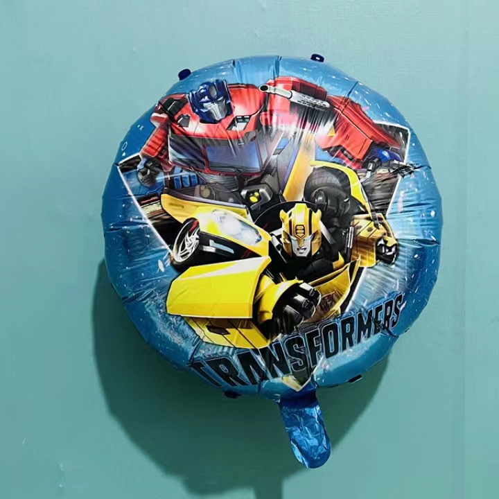 18 Inches Round Transformers Theme Optimus Prime Bumblebee Happy ...