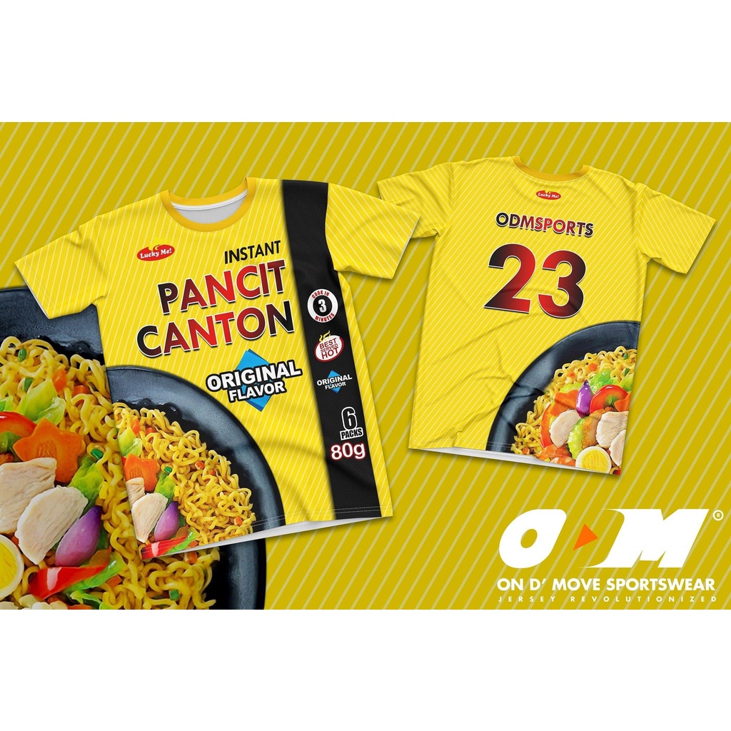 Pancit Canton Jersey Full Sublimation Tshirt（Customized Name and Number