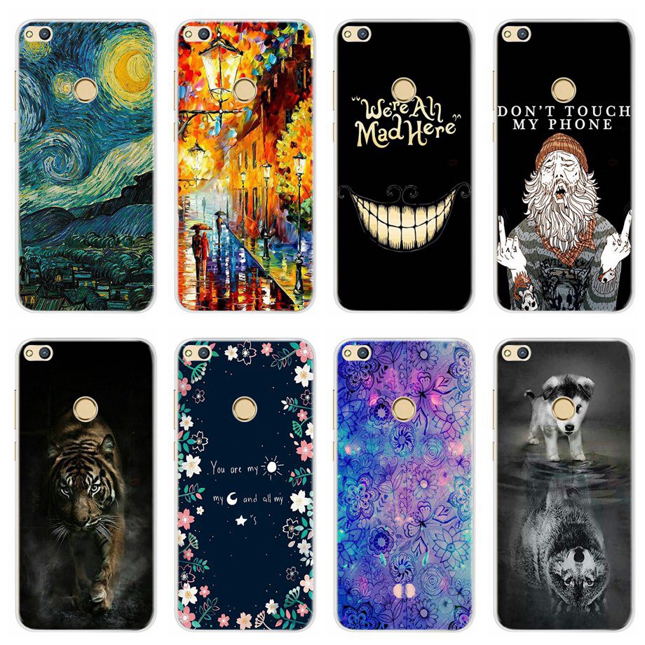 Cover Trasparente Per Huawei P8 Lite 2017 / P9 Lite 2017: Silicone TPU Sottile Antiurto Con Stampa Delfini