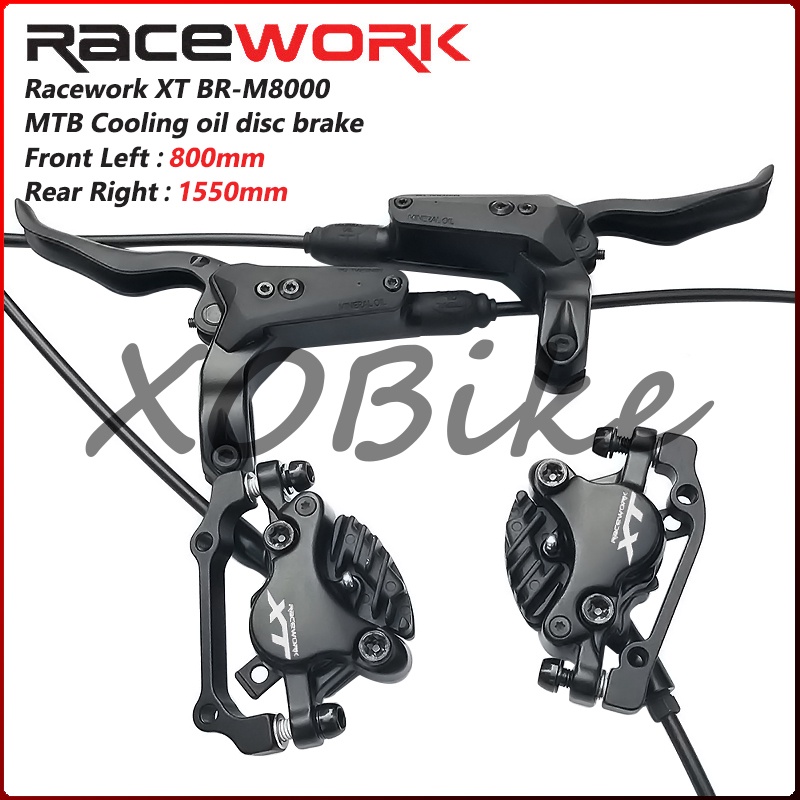 Racework M8000 Hydraulic Brakes MTB Hydraulic Oil Disc Brakes Left Front Brake Right Rear Brake
