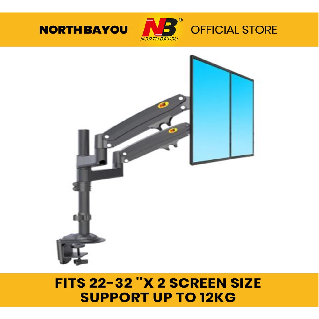 North Bayou Bayou H180 22"32" Dual Monitor Desk Stand Shopee Philippines