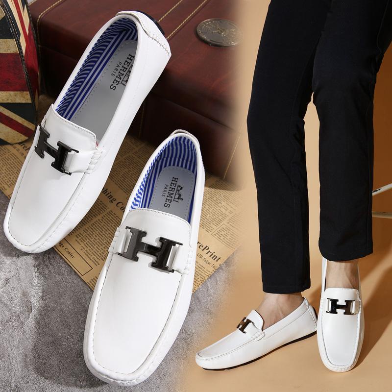 2023 summer new fashion shoes men s leather shoes loafers casual driving shoes Hermes FP 501