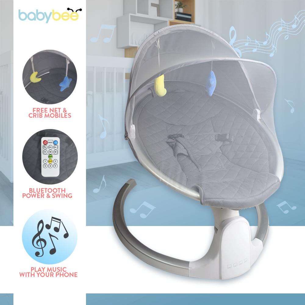 Babybee Smart Baby Cradle Electric Rocking Chair Bed with Music ...