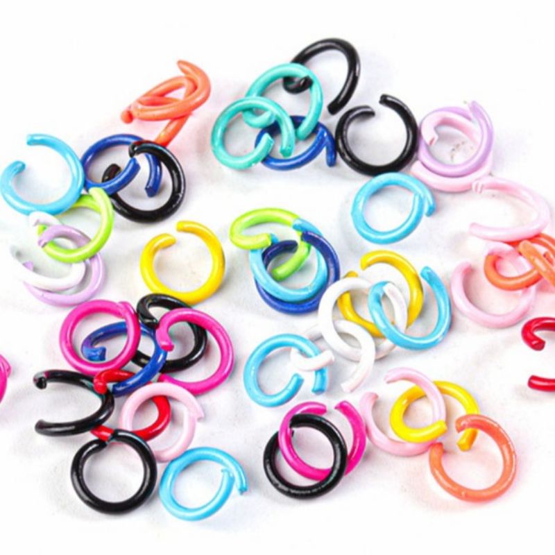Jump Rings Assorted Color 6mm/8mm 50 pieces | Shopee Philippines
