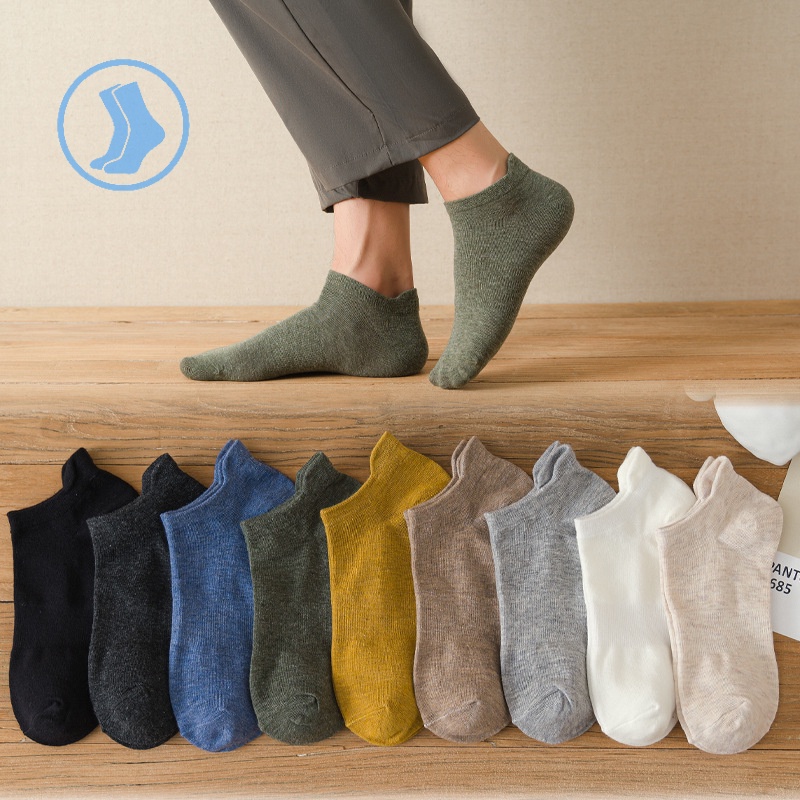 Men's Performance Ankle Socks 6-Pack - Cushioned, Moisture-Wicking For Running & Sports