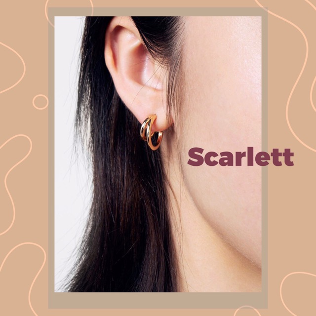 Double Hoop Earrings - Scarlett