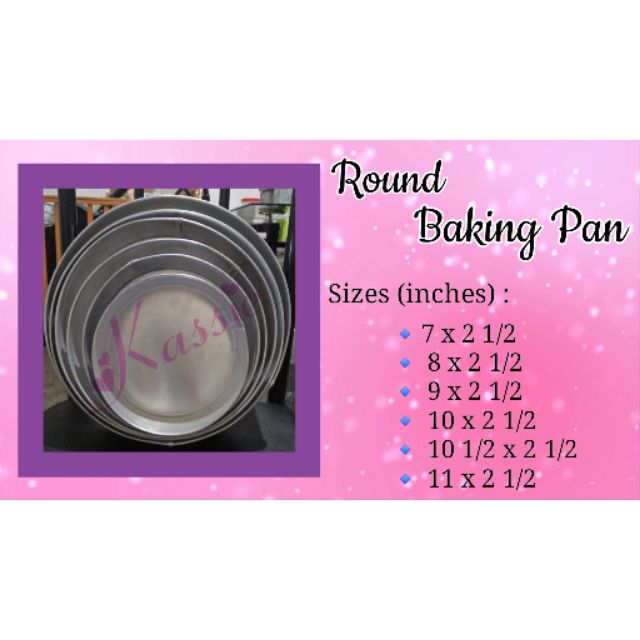 Round baking pan clearance sizes