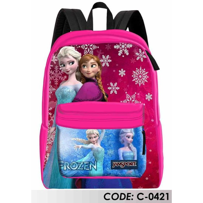 Backpack Elsa & Anna Designs (f r o z e n) Free Name | Shopee Philippines
