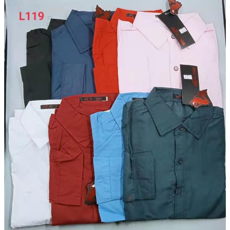 CAUSAL POLO LONG SLEEVES PLAIN #119 | Shopee Philippines